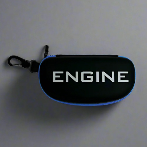 Engine Hard Shell Goggle Case, Swimming Goggle Case - Blue