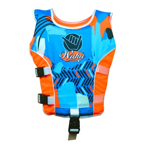 WAHU CHILDREN'S SWIM VEST - SWIMMING FLOATIES [Colour: Blue-Orange] [Size: Small]