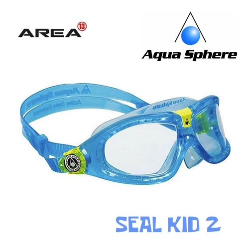 Aqua Sphere Seal Kid 2 Swimming Mask, Aqua Blue Swimming Goggles, Kids Goggles