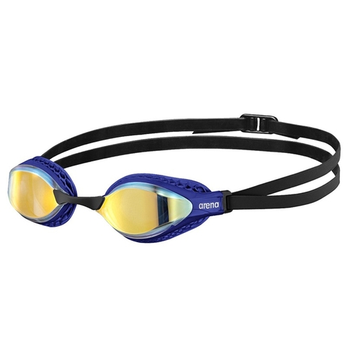 Arena Air Speed Mirror Swimming Goggles, Yellow, Copper, Blue - Racing Goggles