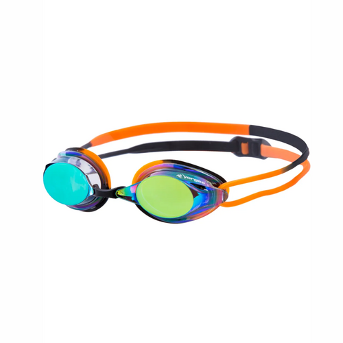 Vorgee Missile Fuze Swimming Goggle, Rainbow Mirrored Black/Orange, Swimming Goggles