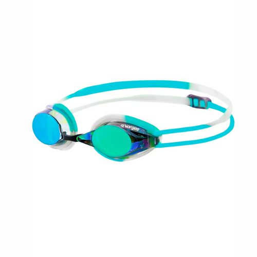 Vorgee Missile Fuze Swimming Goggle, Rainbow Mirrored Aqua/White, Swimming Goggles