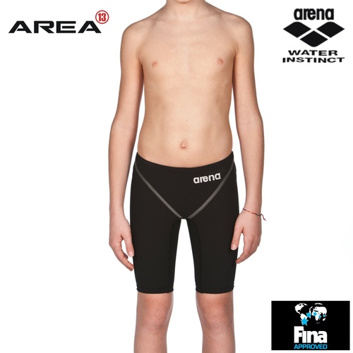 Arena Powerskin ST 2.0 Junior Boys Race Jammer Black, Fina approved Swimming Jammer [Size: 10 - 11]