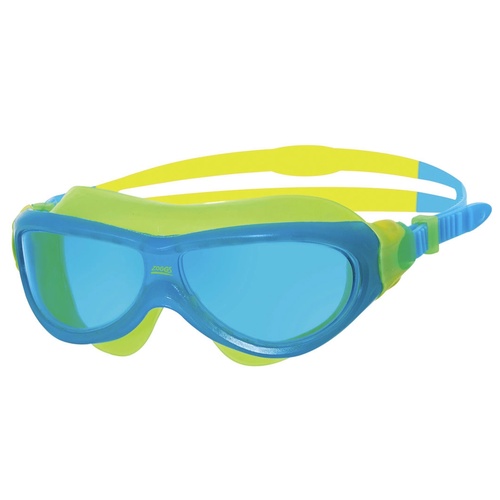 Zoggs Phantom Junior Swimming Mask - Blue & Yellow - Ages 6 - 14 - Children's Goggles
