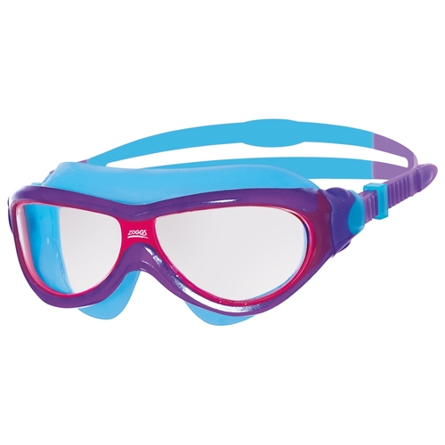 Zoggs Phantom Junior Swimming Mask - Pink, Purple & Blue - Ages 6 - 14 - Children's Goggles