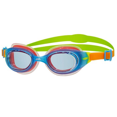 Zoggs Little Sonic Air Junior Swimming Goggles - Blue, Red & Orange - Suit 0 - 6 Years