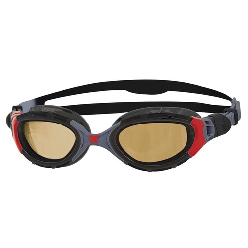 Zoggs Predator Flex Polarized Ultra 2.0 Swimming Goggles - Black/Red