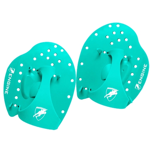 Engine Swimming Hand Paddles - Turquoise, Swimming Training Equipment [Size: Small]