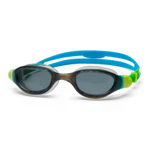 ZOGGS Phantom 2.0 Junior Goggles- Black Yellow Green Smoke Lens - Ages 6 -14