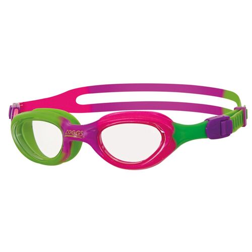 Zoggs Little Super Seal Swimming Goggles 0 - 6 Years, Purple & Green, Children's Goggles