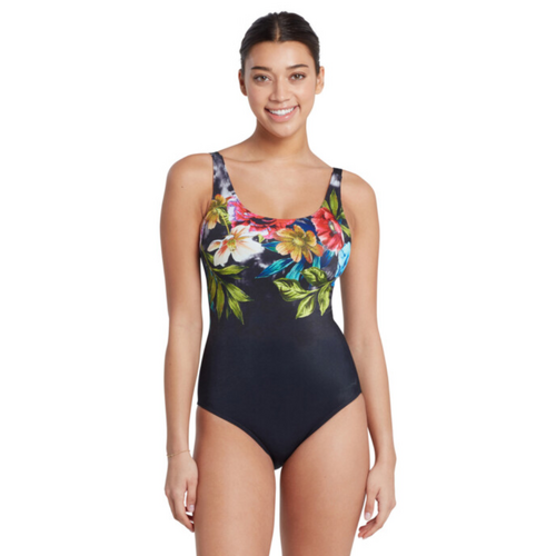 Zoggs Women's Cassia Adjustable Scoopback One Piece Swimsuit, Women's Swimwear [Size: 18]