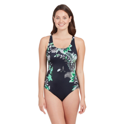 Zoggs Women's Botanica Adjustable Scoopback One Piece Swimsuit, Women's Swimwear [Size: 10]
