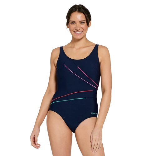Zoggs Paradiso Adjustable Macmaster Scoopback Women's Swimsuit - One Piece Swimwear [Size: 12]