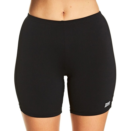 Zoggs Women's Mackenzie Thigh Shorts - Black, Women's Swim Shorts [Size: 10]