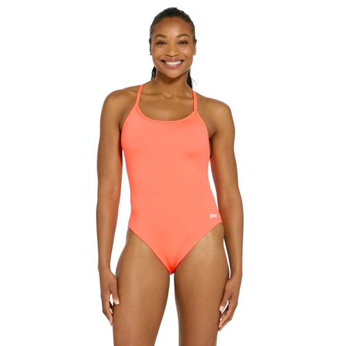 Zoggs Women's Sprintback Swimsuit - Coral, Women's Swimwear [Size: 8]