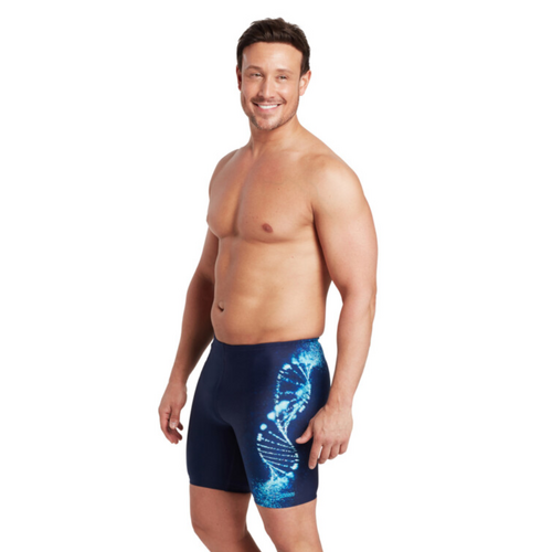 Zoggs Men's Helix Mid Jammer Navy Men's Jammer Swimwear [Size: 12]