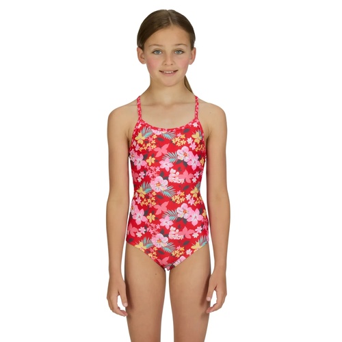 Zoggs Girls Palm Spring Starback One Piece Swimwear - Multi, Girls Swimwear [Size: 6]