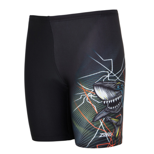 Zoggs Boys Shark Break Mid Jammer, Boys Jammer Swimwear [Size: 12]