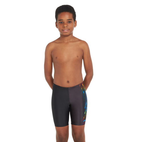 Zoggs Boys Carbon Flash Mid Jammer, Boys Jammer Swimwear [Size: 6]