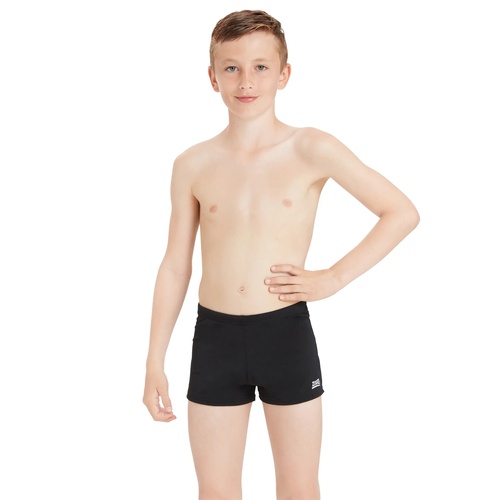 Zoggs Boys Cottesloe Hip Racer Boys Swimwear - Black [Size: 6]