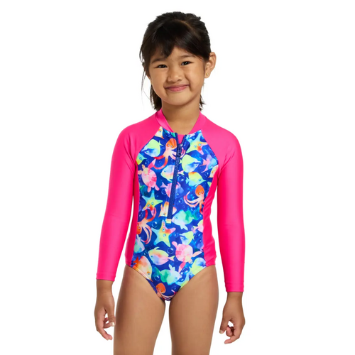 Zoggs Girls Bubbles Paddle Suit, Girls Swimwear [Size: 3]