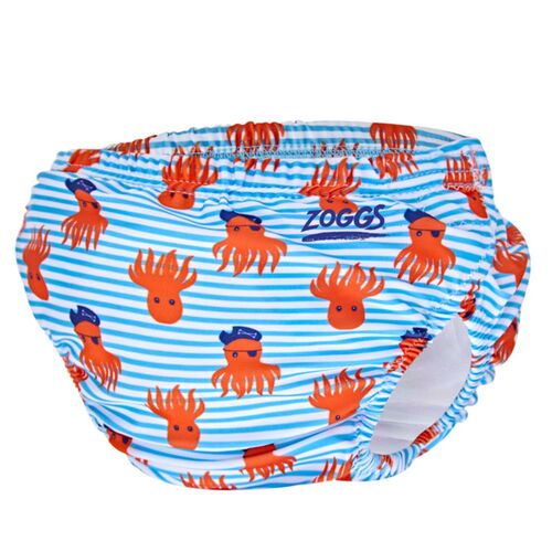 Zoggs Octo Pirate Adjustable Swim Nappy - One Size, Baby Swimwear [Size: One Size Fit All]
