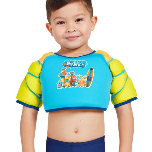 Zoggs Kangaroo Beach Water Wings Swimming Vest - Blue & Yellow - Children's Swim Jacket, Learn To Swim [Size: 1 - 2 Years]