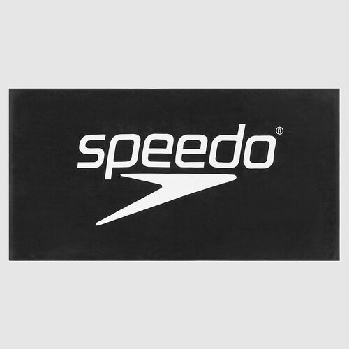 Speedo Unisex Logo Towel - Black/White, Swimming Towel