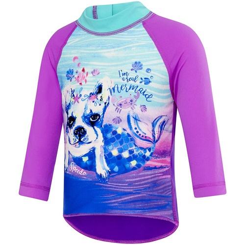 SPEEDO TODDLER GIRLS REAL MERMAID LONG SLEEVE SUN TOP, GIRLS RASHIE [size: 2]