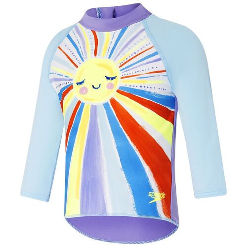 Speedo Toddler Girls Sunshine On My Mind Long Sleeve Sun Top, Toddler Girls Rashie [Size: 3]