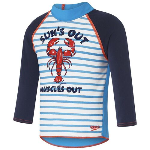 Speedo Toddler Boys Mr Muscles Long Sleeve Sun Top, Toddler Boys Rashie [Size: 5]