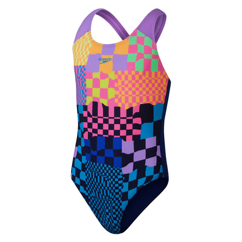 Speedo Girls Digital Placement Splashback One Piece Swimwear True