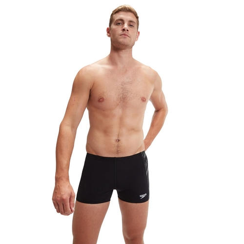 Speedo Men's HyperBoom  Aquashort Swimwear - Black/Usa Charcoal/White [Size: 20]