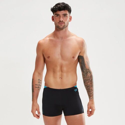 Speedo Men's HyperBoom Splice Aquashort Swimwear - Black/Bolt [Size: 12]