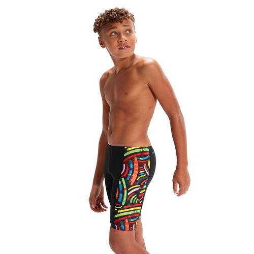Speedo Boys Digital Panel Jammer -brushstrokes, Boys Speedo Swimwear [Size: 10]
