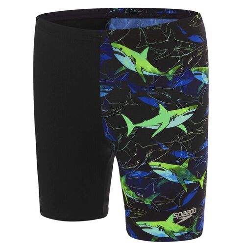Speedo Toddler Boys Swimwear Shark Jammer, Kids Swimwear [Size: 3]