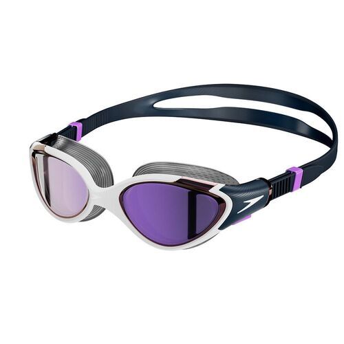 Speedo Women's Biofuse 2.0 Mirror Swimming Goggles - White/True Navy/Sweet Purple/Flash Purple