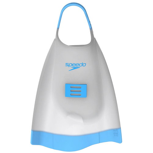 Speedo X DMC Elite Fin -  Swimming Training Fins - Swimming Flippers - White/Blue Atoll [Size: SMALL]