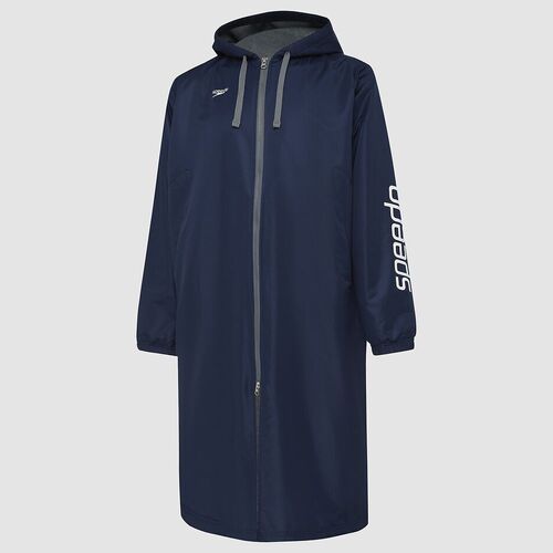 Speedo Logo Junior Unisex Swimming Deck Coat - Navy - Swimming Parka [Size: 6X Small]