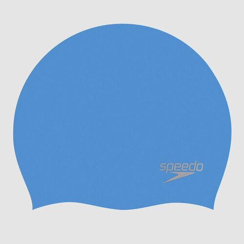 Speedo Long Hair Swim Cap Blue, Silicone Swimming Cap