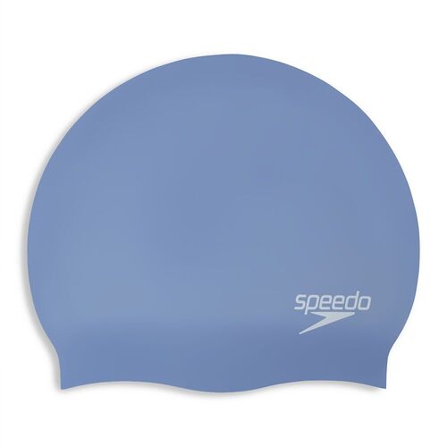 Speedo Long Hair Swim Cap Curious Blue, Silicone Swimming Cap