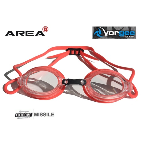 VORGEE MISSILE SWIMMING GOGGLES, CLEAR LENS, WATERMELON, SWIMMING GOGGLES