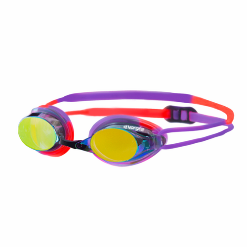 Vorgee Missile Fuze Swimming Goggle, Rainbow Mirrored Red/Purple, Swimming Goggles