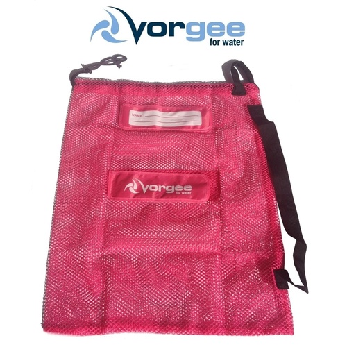 VORGEE SWIMMING BAG MESH HOT PINK 60cm x 50cm / SWIM BAG MESH