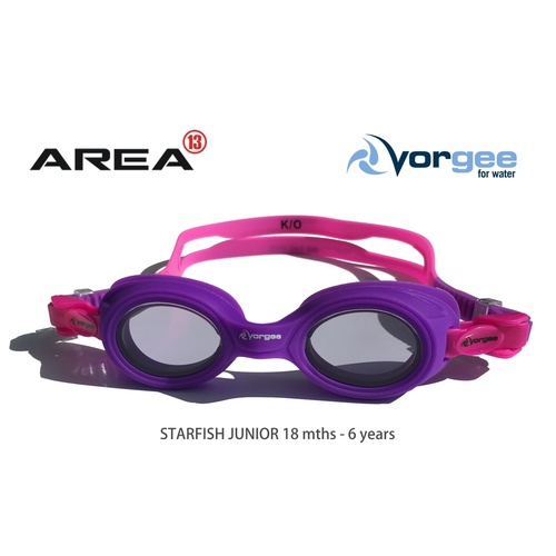 Vorgee Starfish Junior Swimming Goggles, Purple/Pink - Childrens Goggles