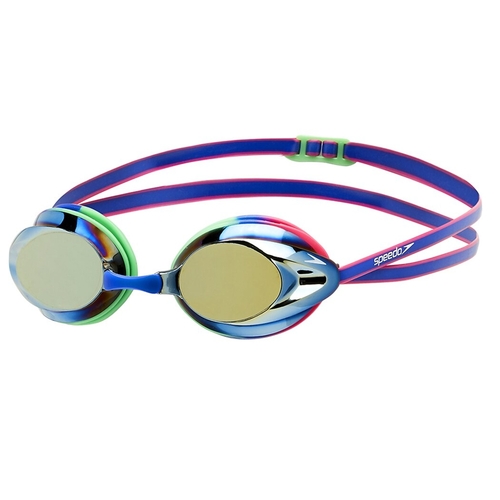 Speedo Opal Mirror Goggle Trick/ Neon Pink Competition Racing Goggle, Training Goggle