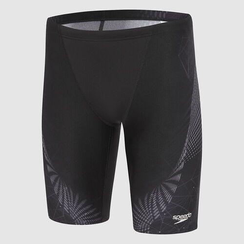 Speedo Men's Attrex Jammer - Black/USA Charcoal, Men's Speedo Swimwear [Size: 12]