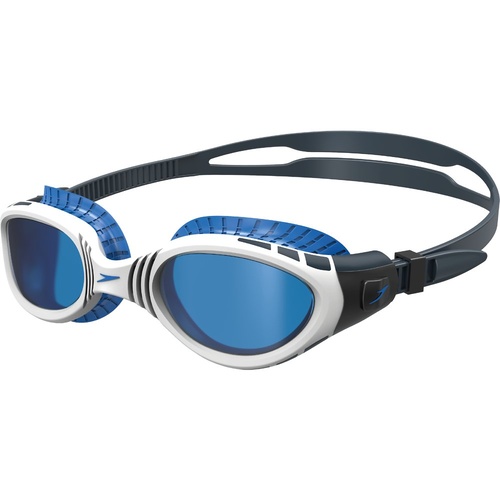 Speedo Futura Biofuse Flexiseal Swimming Goggles, - Oxide Grey/White/Blue 