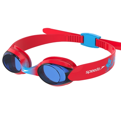 Speedo Sea Squad Illusion Goggle Red/Blue, Junior 2-6 Yrs, Childrens Swimming Goggles