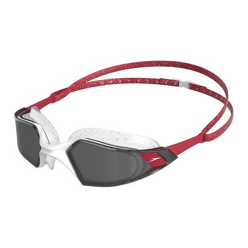 Speedo Aquapulse Pro Swimming Goggles, Fed Red/White/Light Smoke 